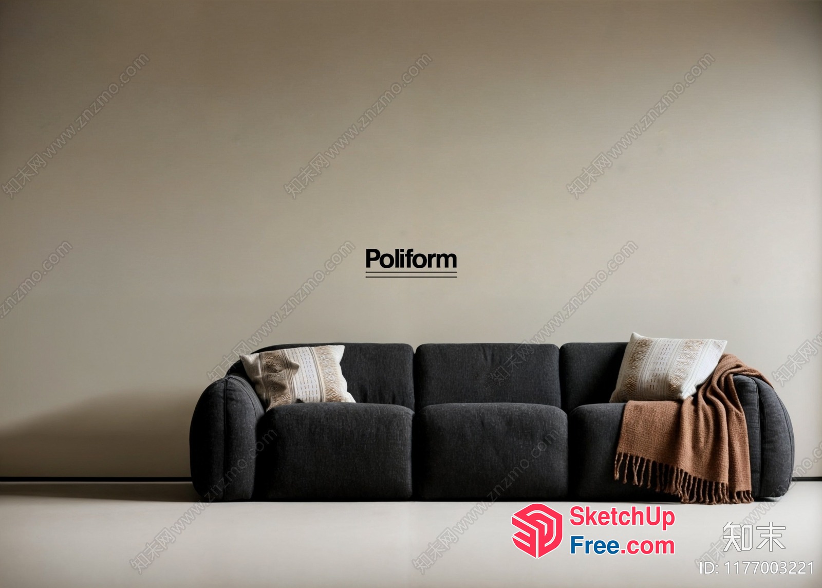 Poliform Sofa In Minimalist Style 3D SketchUp File