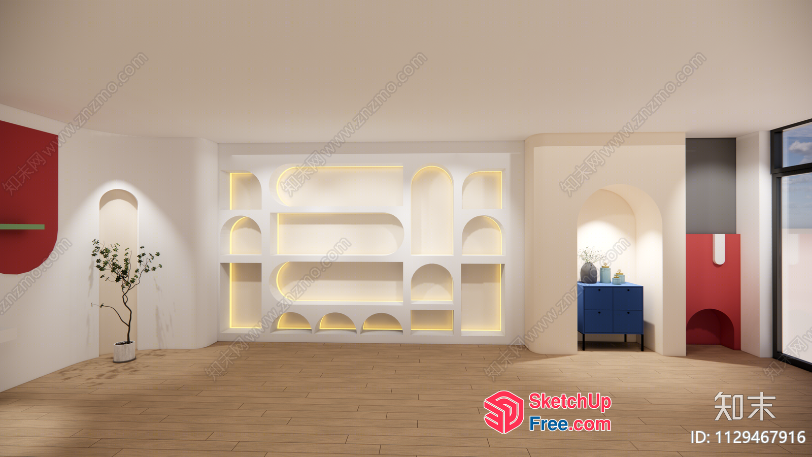 Elegant Modern Interior Room 3D SketchUp File
