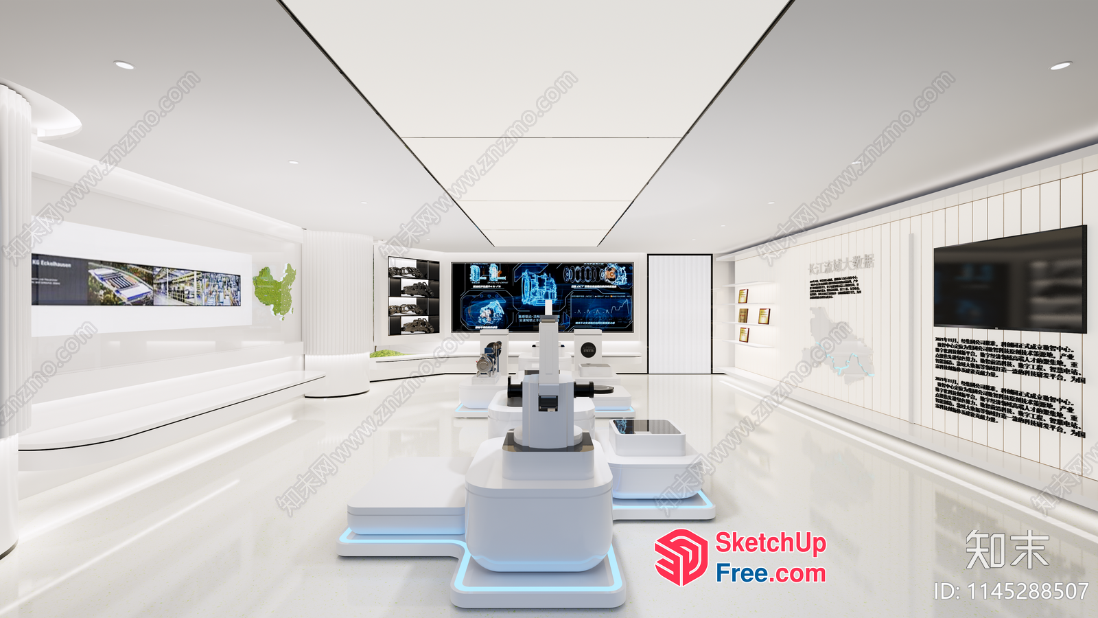 Modern High-Tech Interior Space 3D SketchUp File