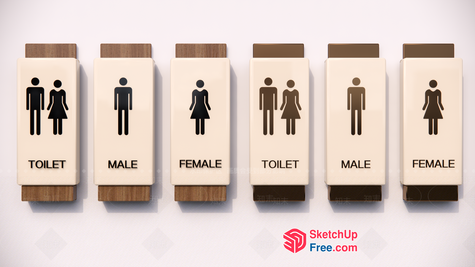 Toilet Signs For Male And Female 3D SketchUp File