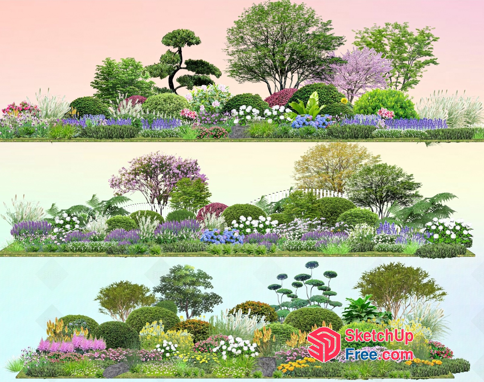 Serene Japanese Garden Landscape 3D SketchUp File