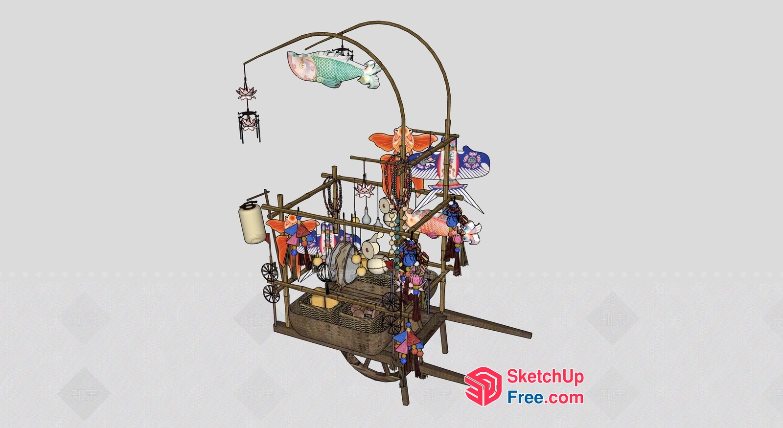 Traditional Japanese Food Stall 3D SketchUp File