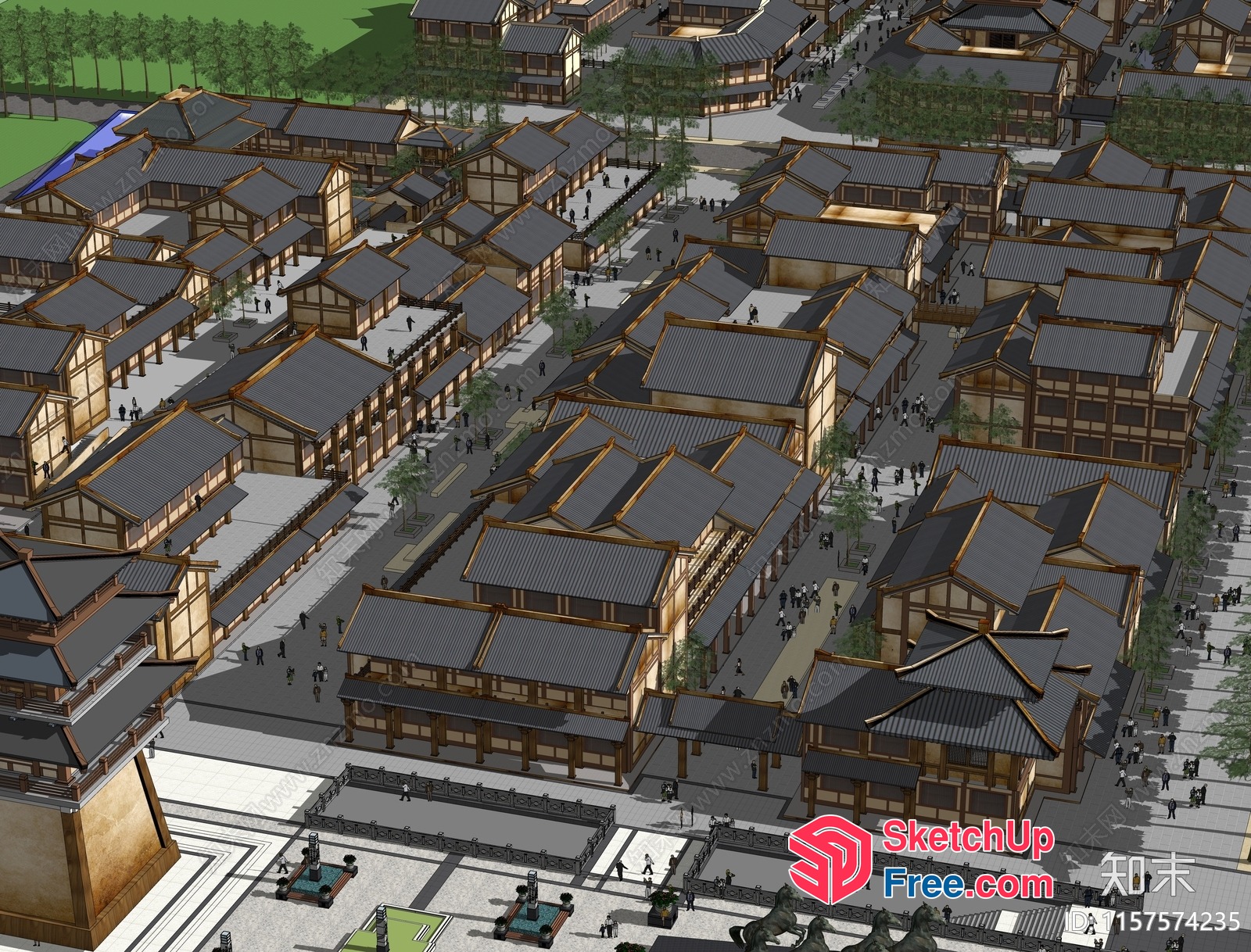 Traditional Japanese Village 3D SketchUp File