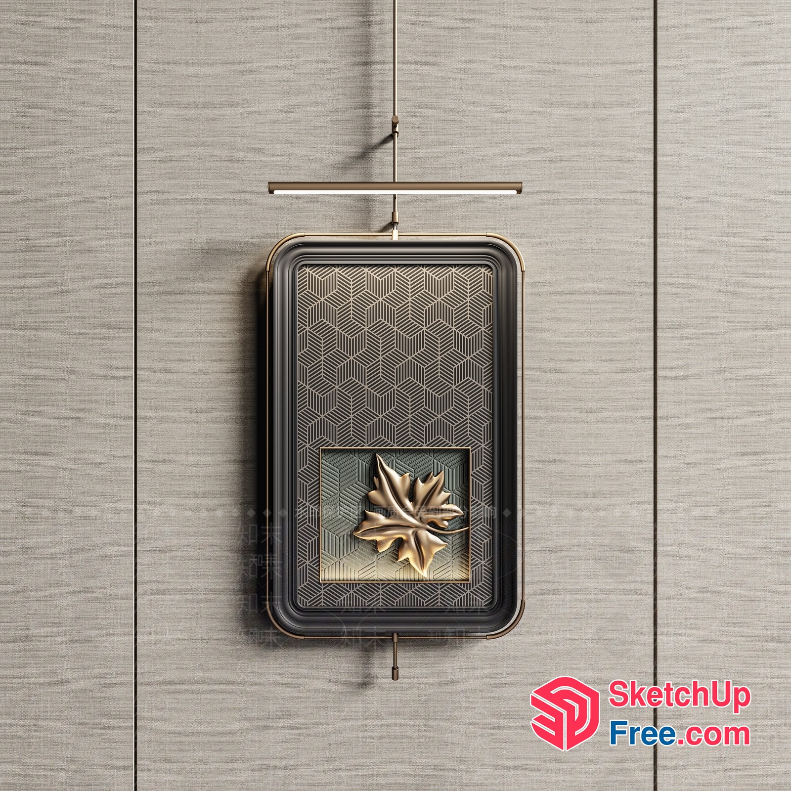 Modern Hanging Decorative Wall Art Piece 3D SketchUp File