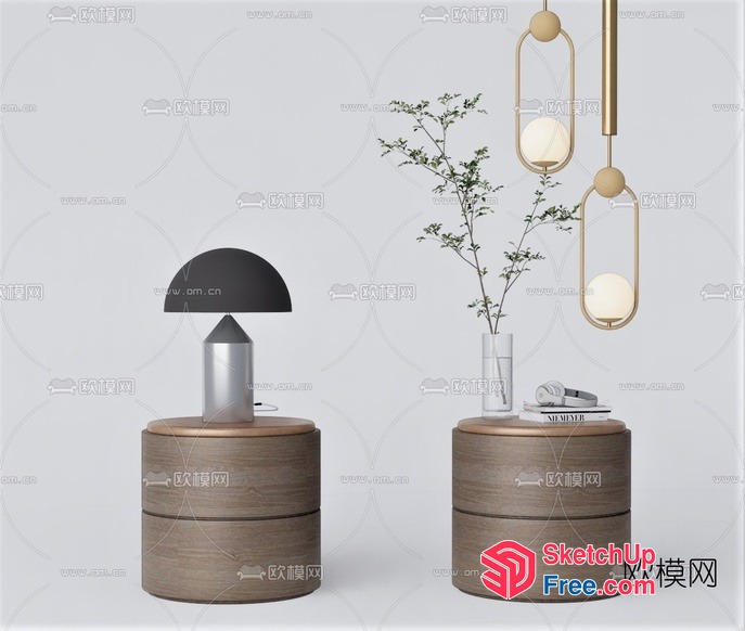 Elegant Minimalist Decorative Furniture And Lighting 3D SketchUp File