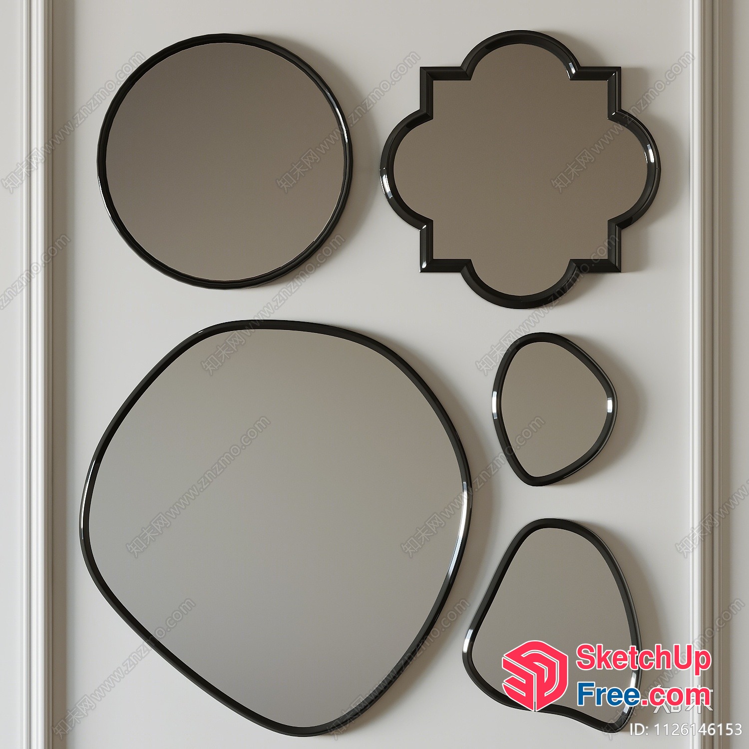 Modern Mirror Collection 3D SketchUp File