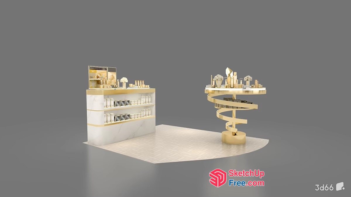 Luxurious Modern Cosmetics Store 3D SketchUp File