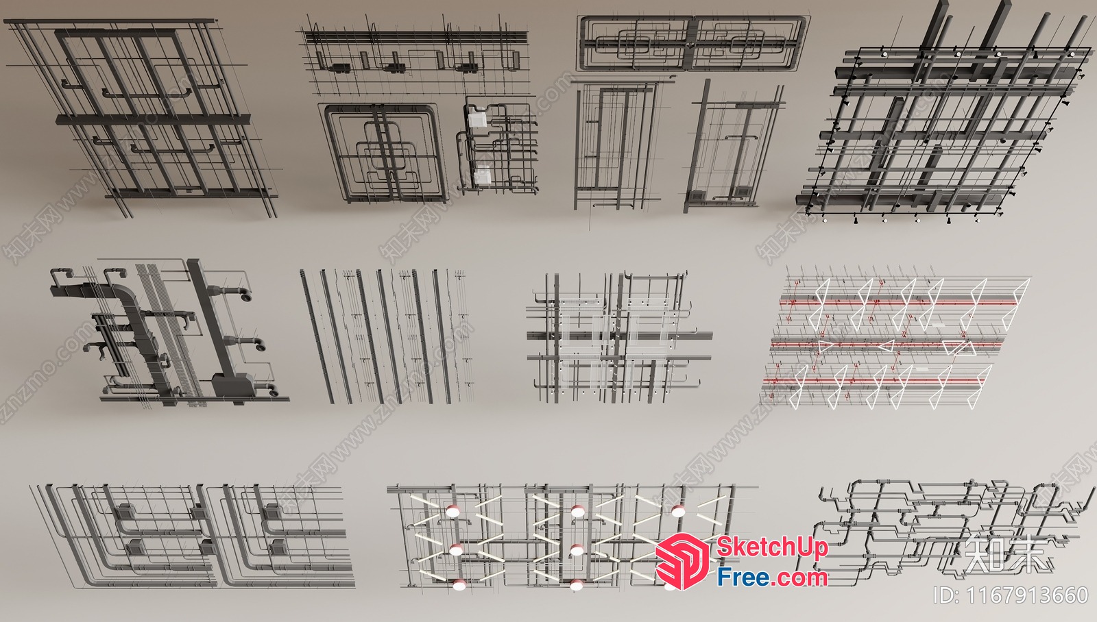 Architectural Design Plans For Building Interiors 3D SketchUp File