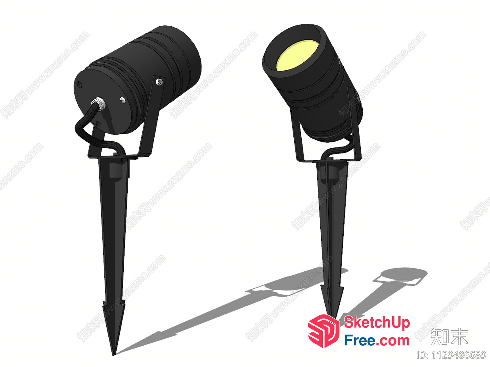 Outdoor Spotlight Illumination 3D SketchUp File
