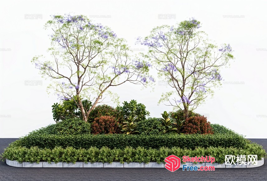 Modern Greenery Landscape 3D SketchUp File