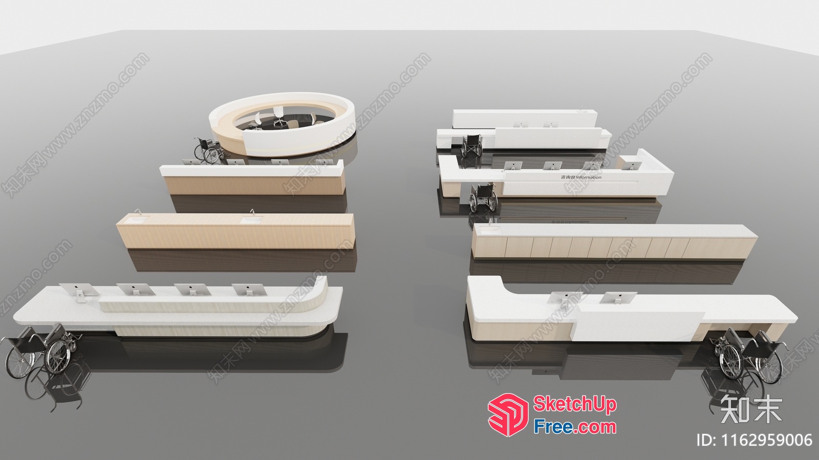 Modern Office Furniture Set 3D SketchUp File