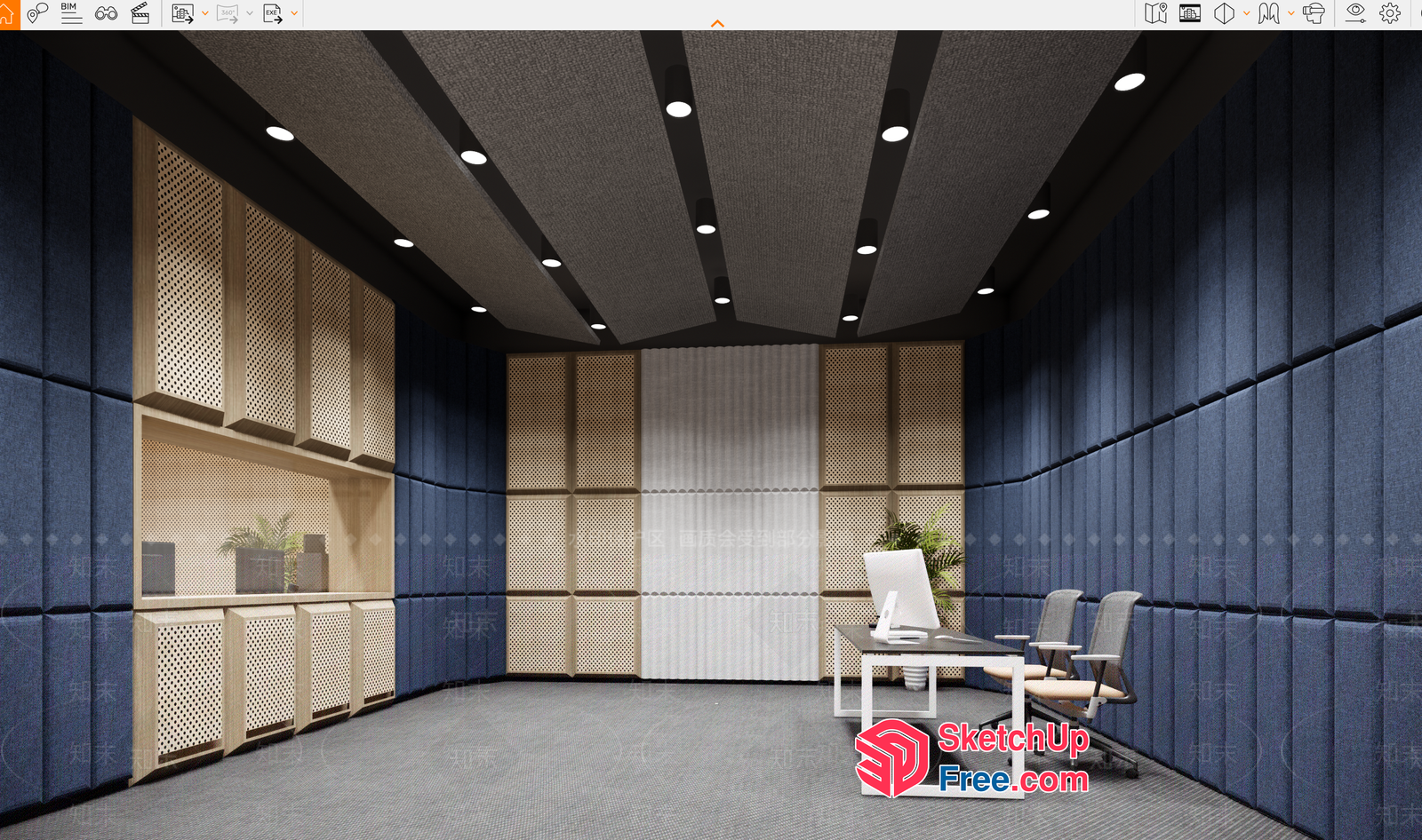 Modern Office Interior Design 3D SketchUp File