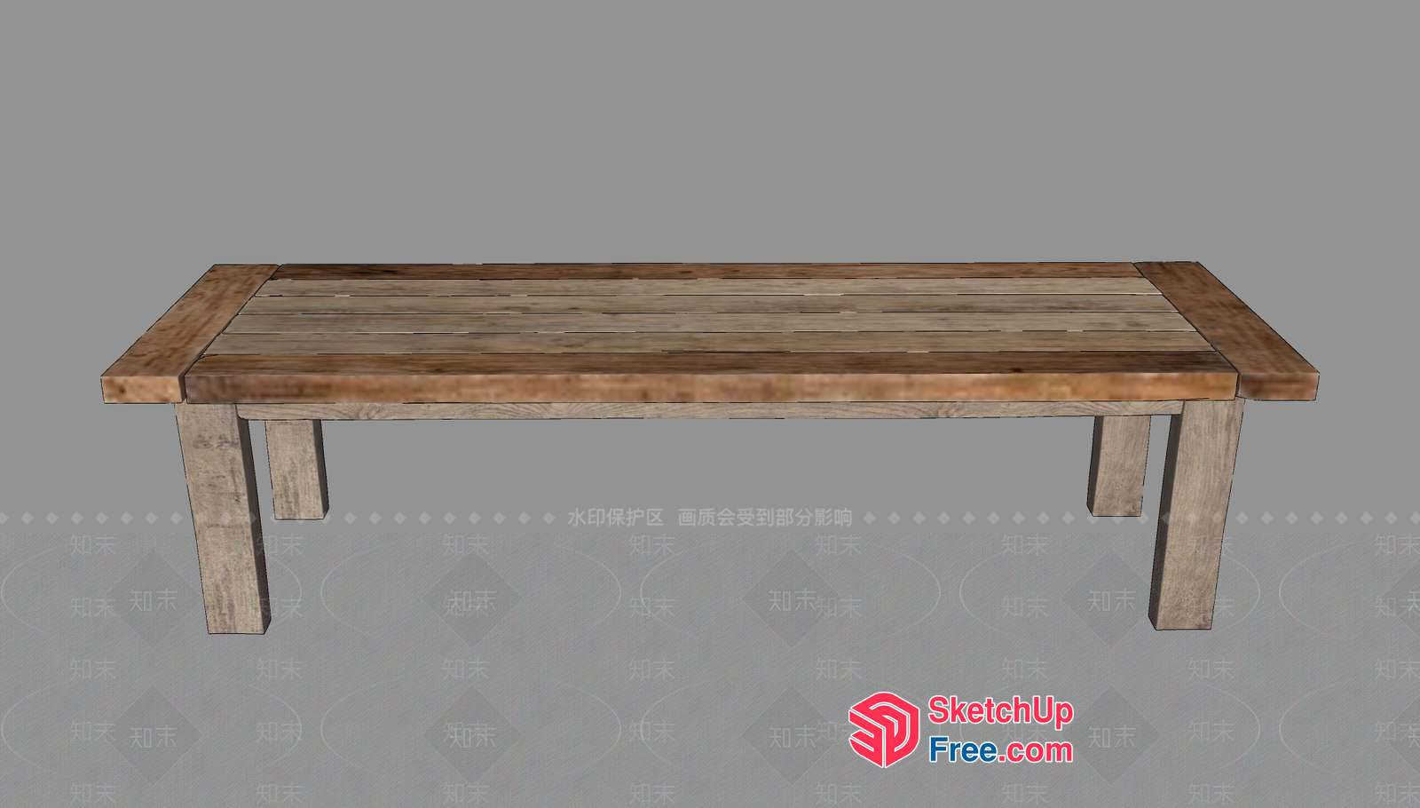 Simple Wooden Bench For Outdoor Or Indoor Use 3D SketchUp File
