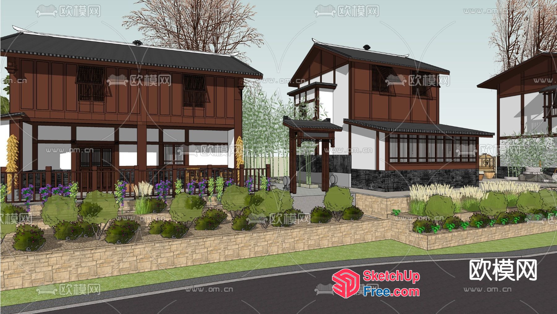 Japanese-Style Villas And Homes 3D SketchUp File