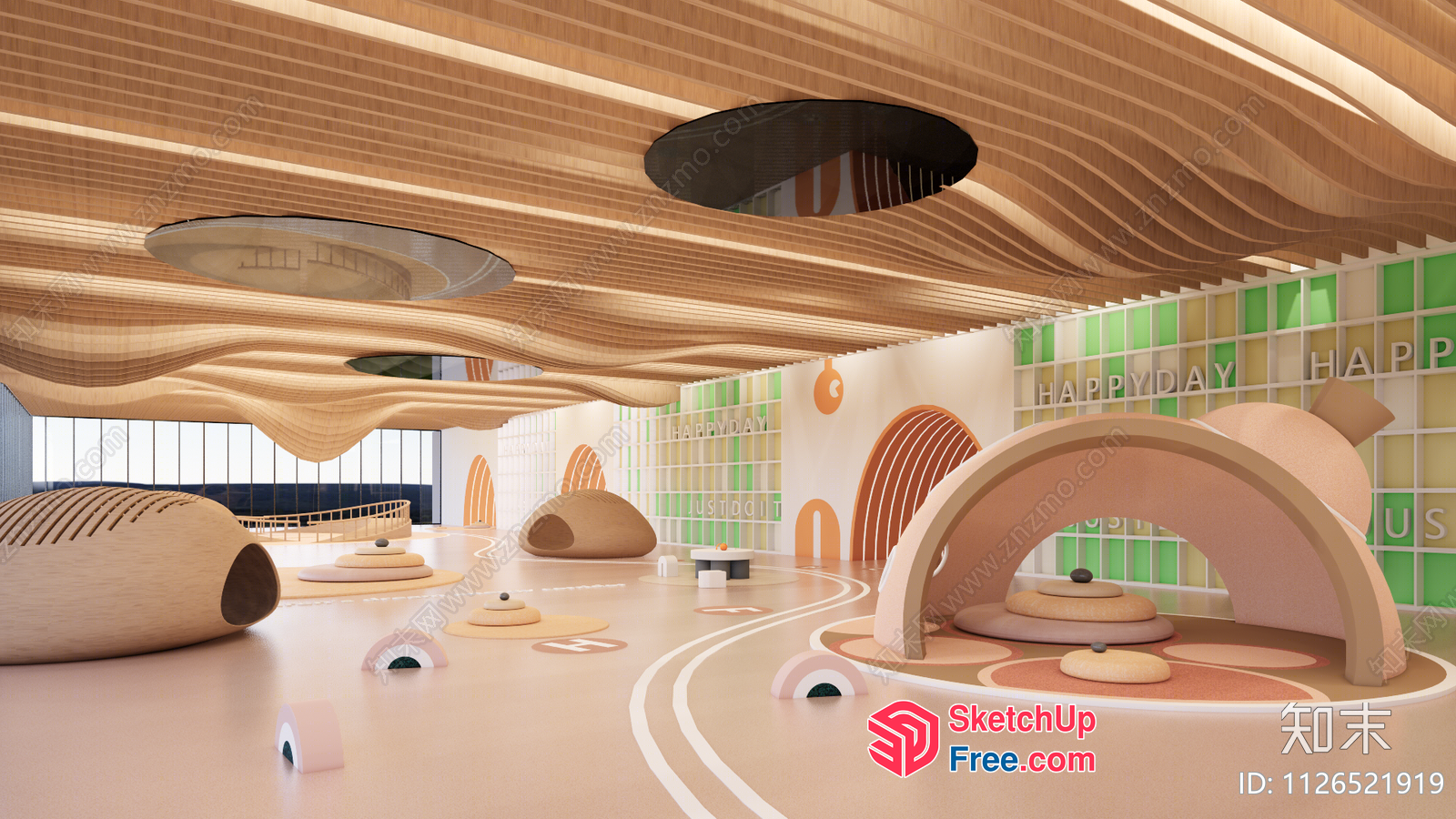 Modern And Creative Playroom Interior Design 3D SketchUp File