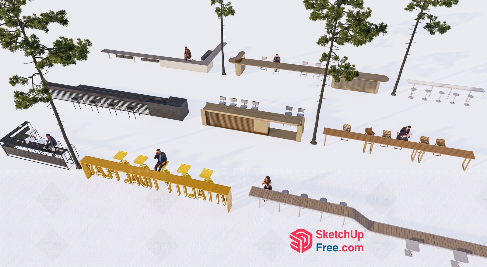 Outdoor Seating Areas 3D SketchUp File