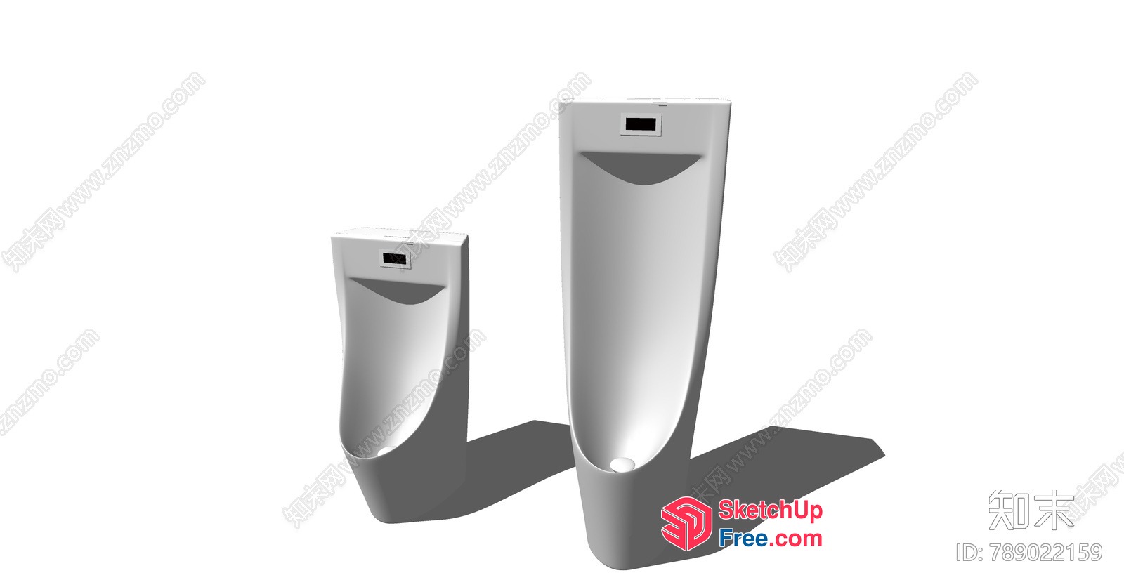 Modern Urinals In A Minimalist Style 3D SketchUp File