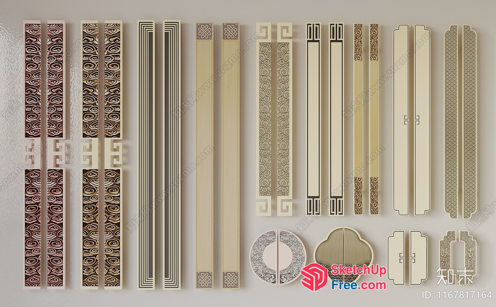 Decorative Door Frames And Handles 3D SketchUp File
