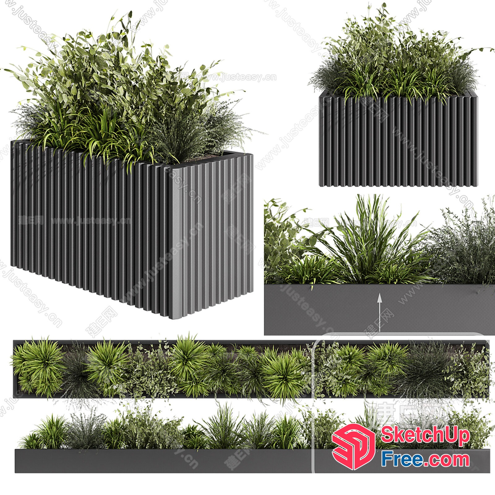 Modern Greenery Planter 3D SketchUp File