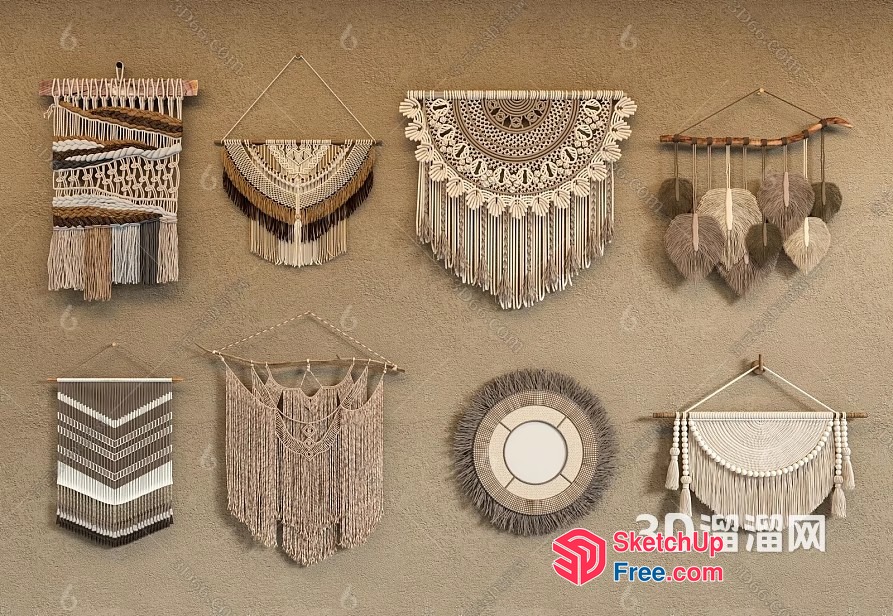 Macrame Wall Hangings 3D SketchUp File