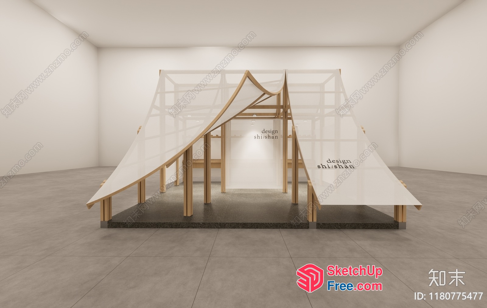 Simple Yet Elegant Design With White And Wood Accents 3D SketchUp File