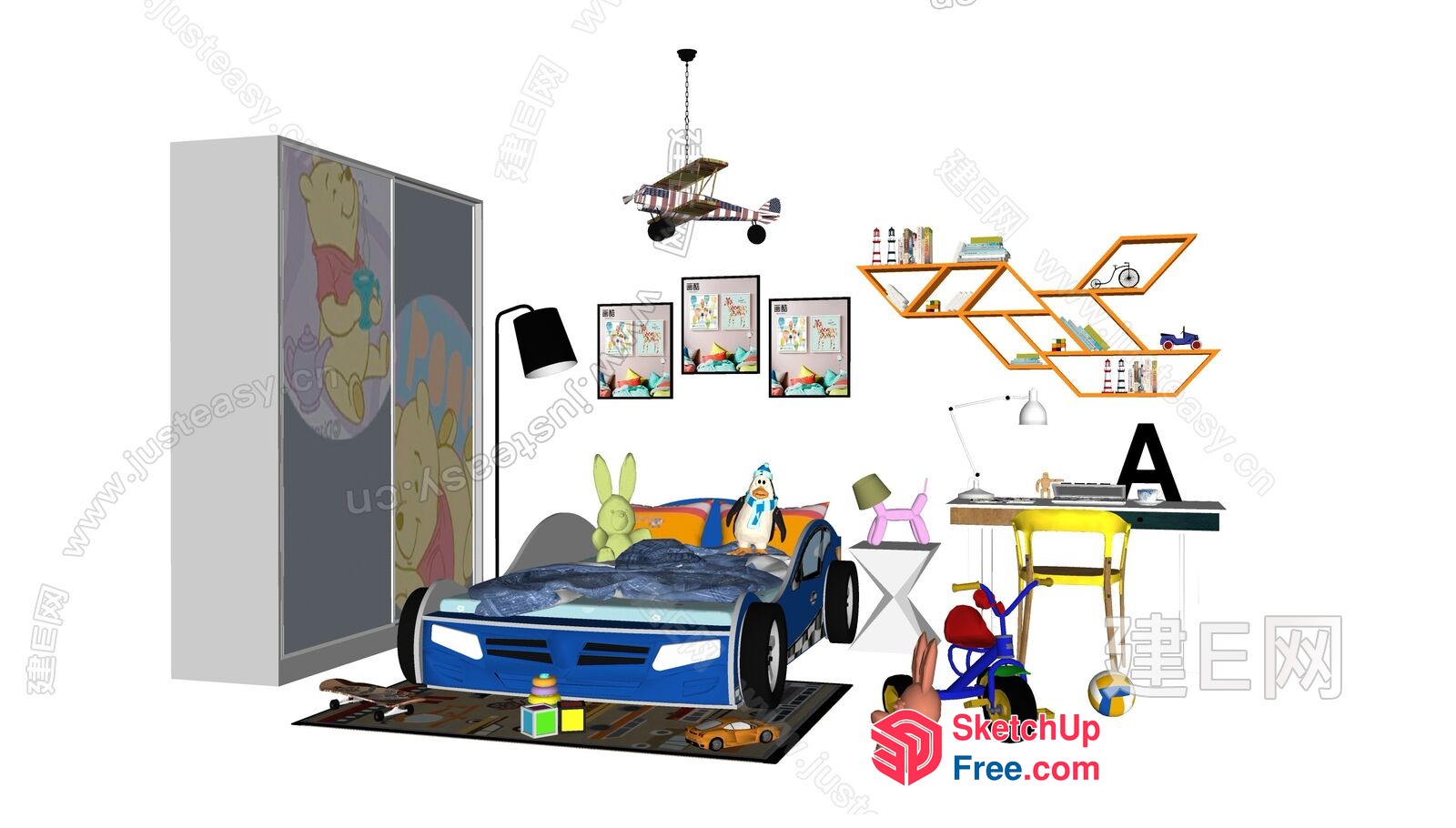 Vibrant Child'S Room With Unique Decor 3D SketchUp File