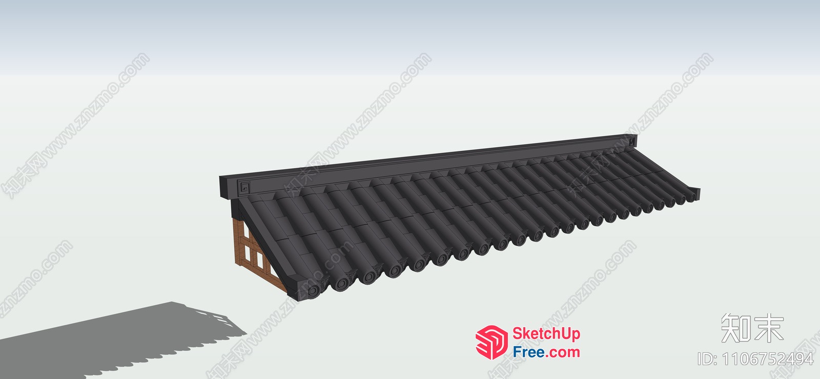 Japanese-Style Roof Synthesis 3D SketchUp File
