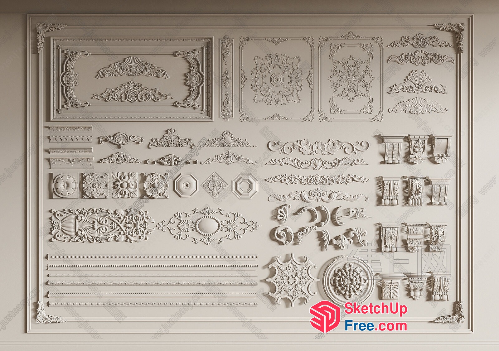 Ornate Architectural Details 3D SketchUp File