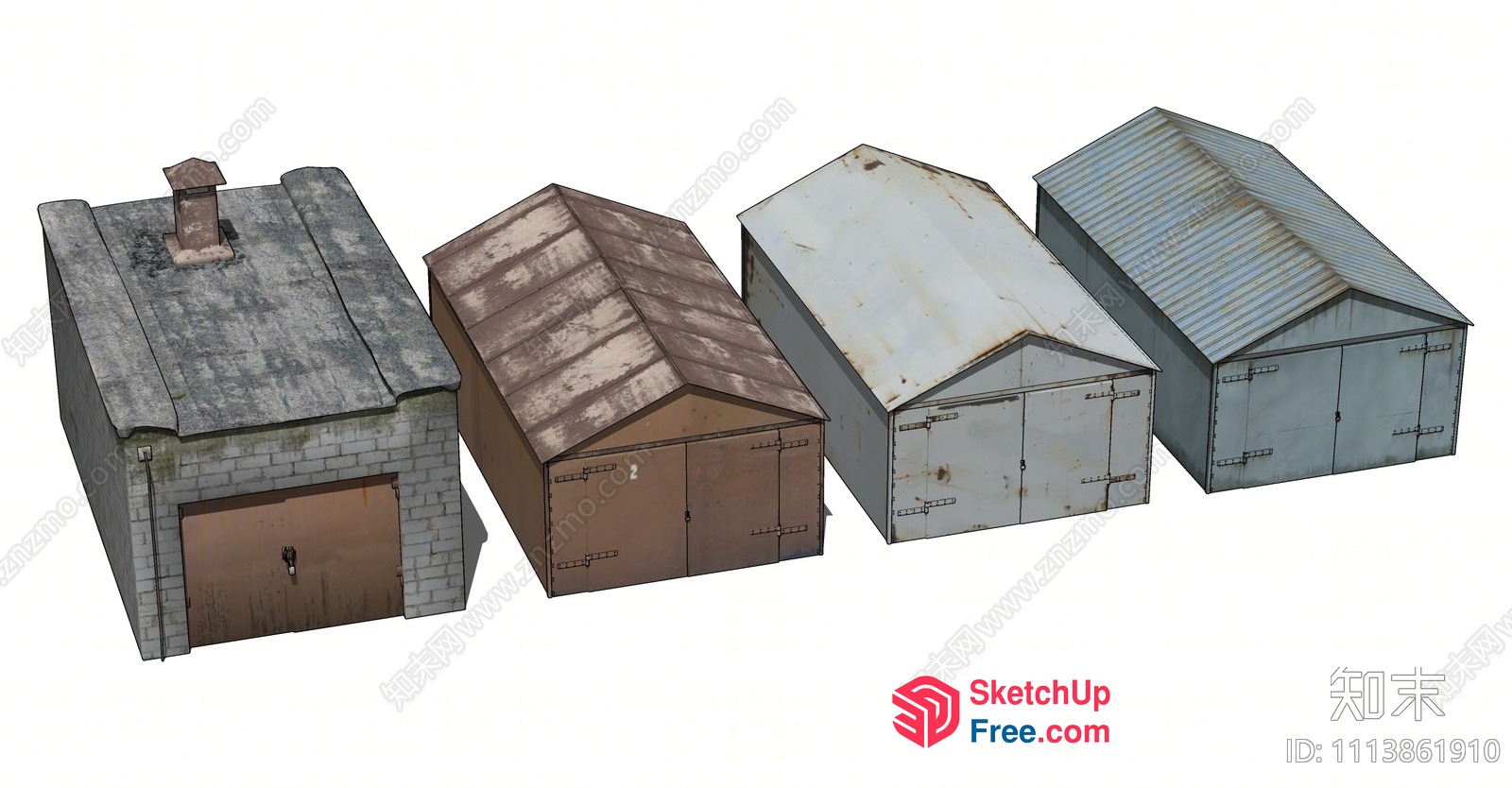 Small Rustic Buildings 3D SketchUp File