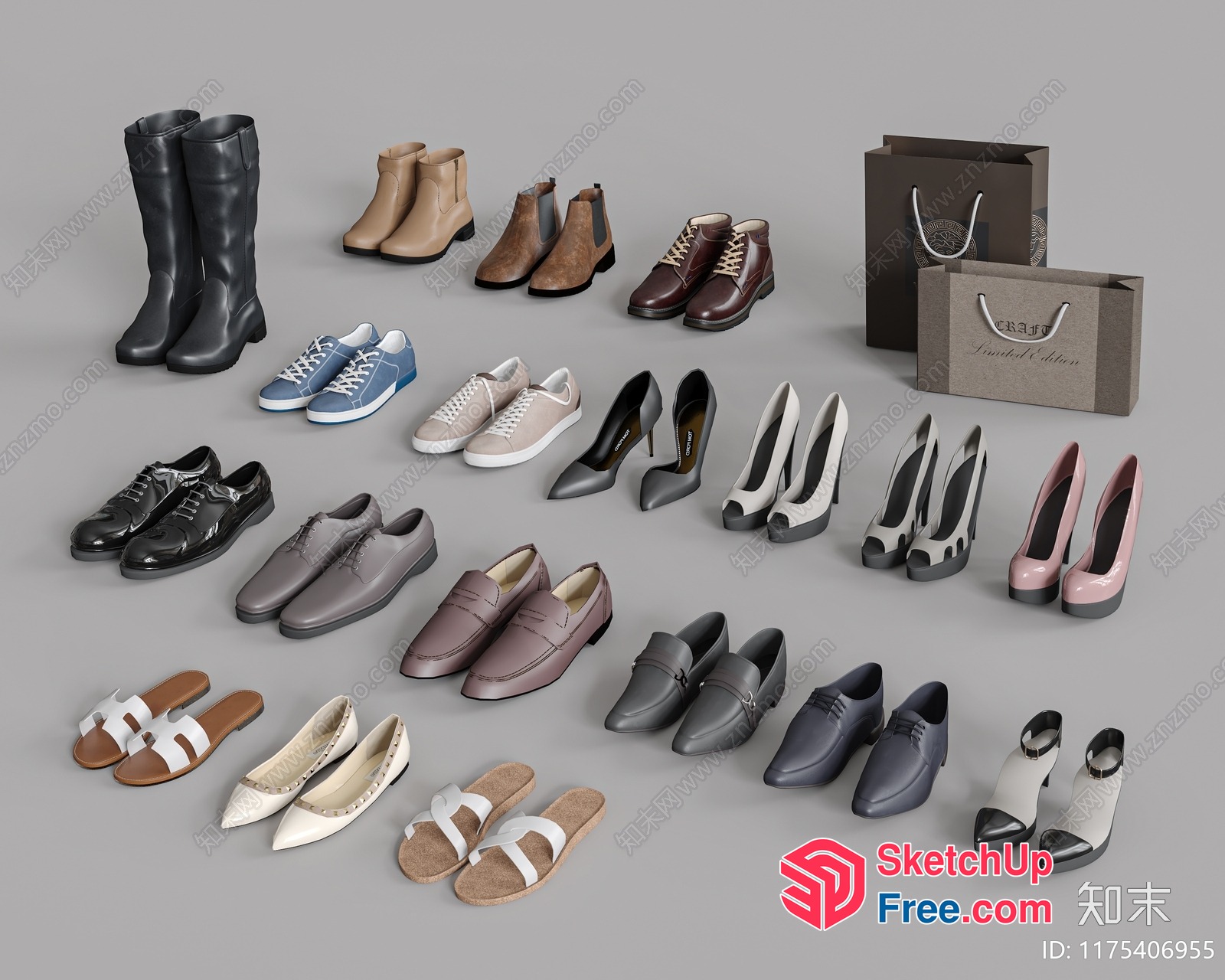 Various Styles Of Shoes 3D SketchUp File