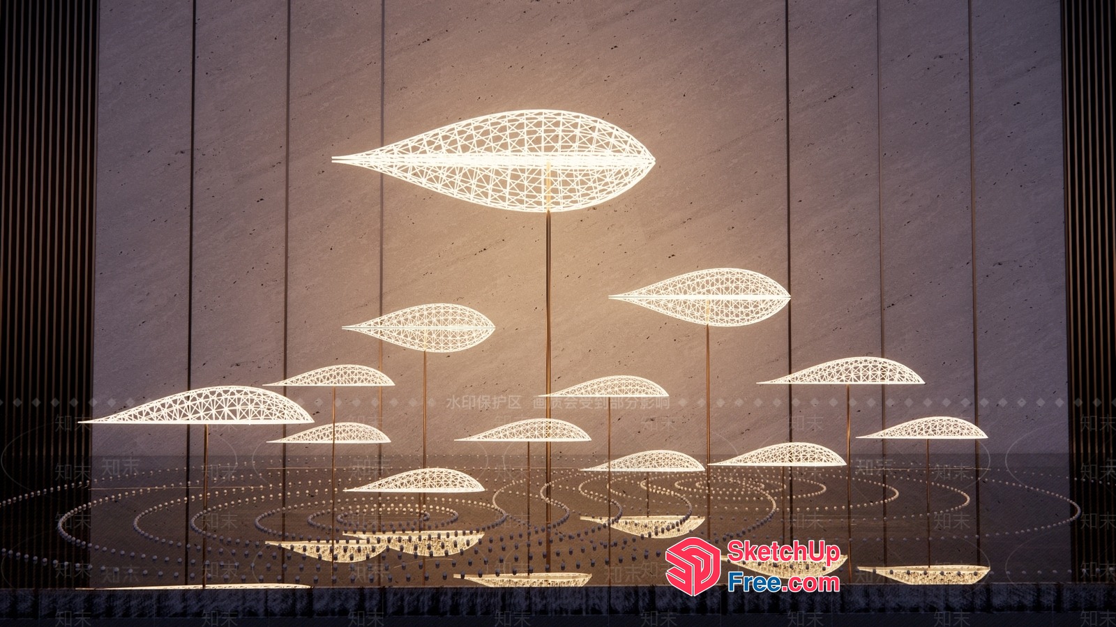 Elegant Hanging Light Fixtures In Modern Style 3D SketchUp File