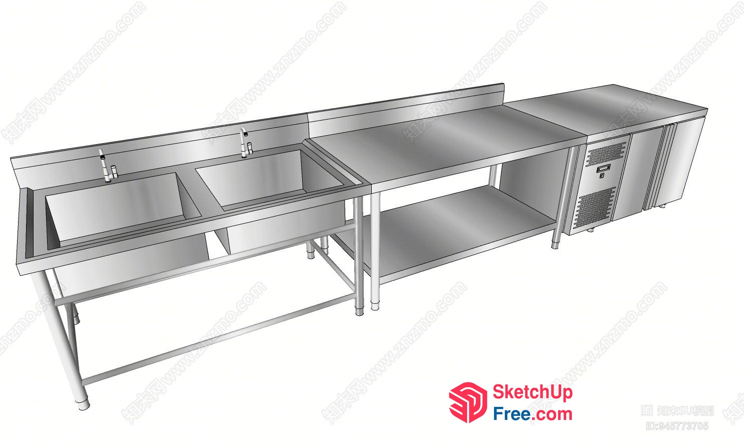 Modern Commercial Kitchen Equipment 3D SketchUp File
