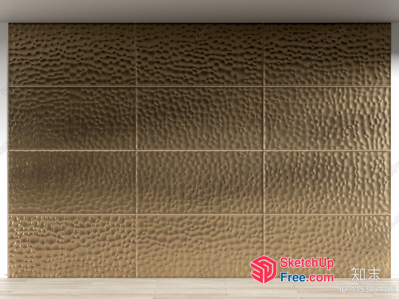 Japanese Style Textured Wall 3D SketchUp File