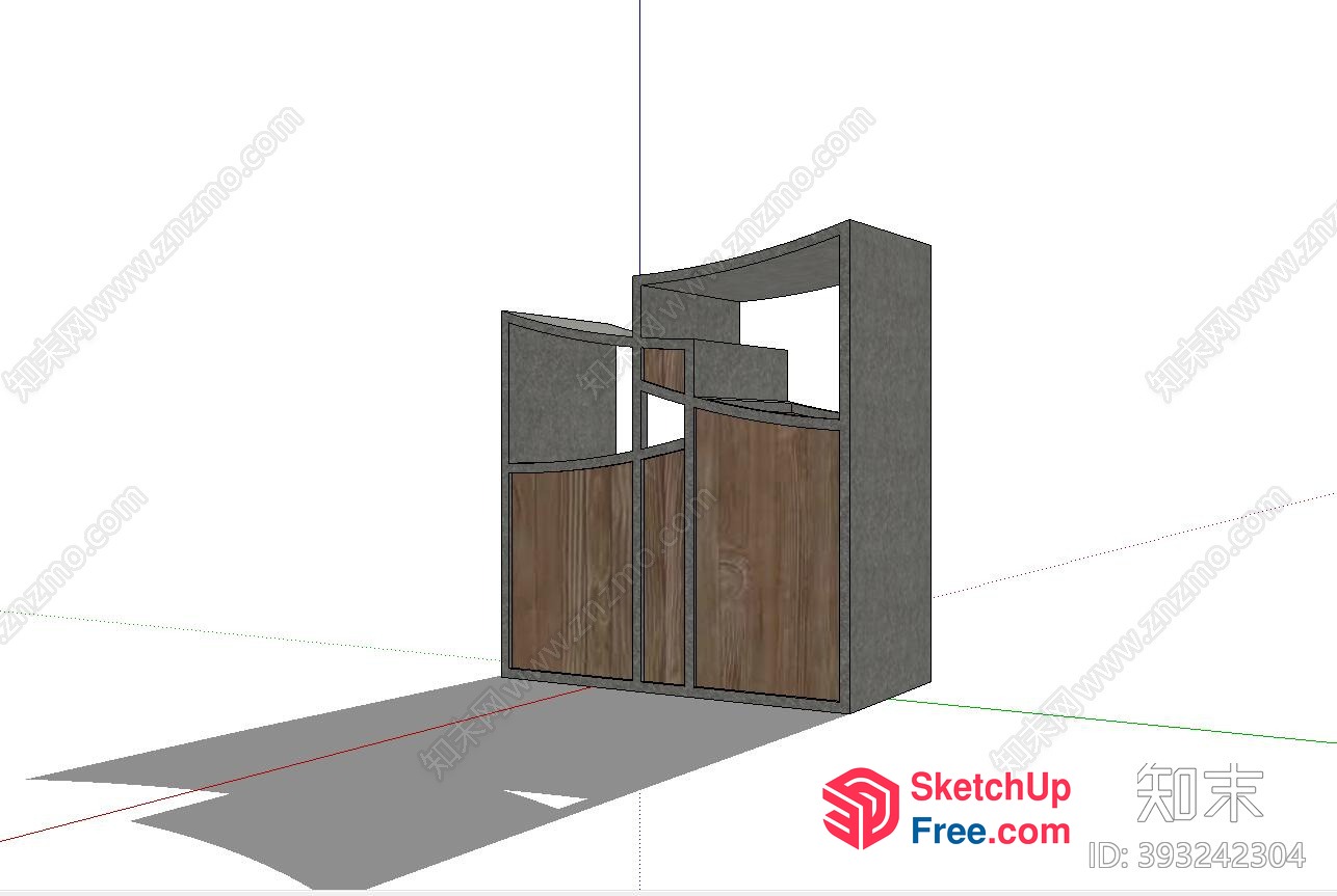 A Modern Minimalist Japanese-Style Home Entrance 3D SketchUp File