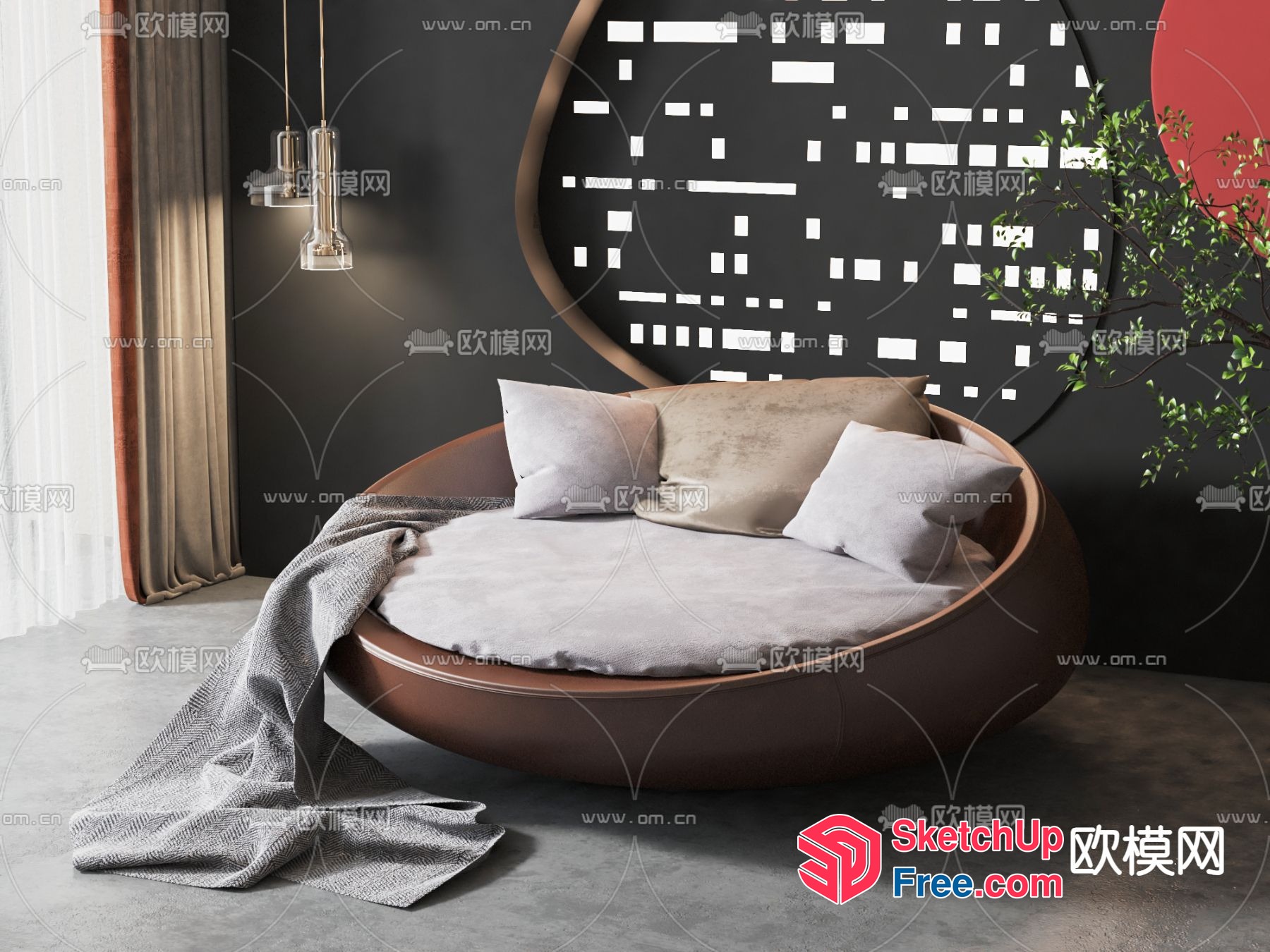 Luxurious Modern Bedroom Interior 3D SketchUp File