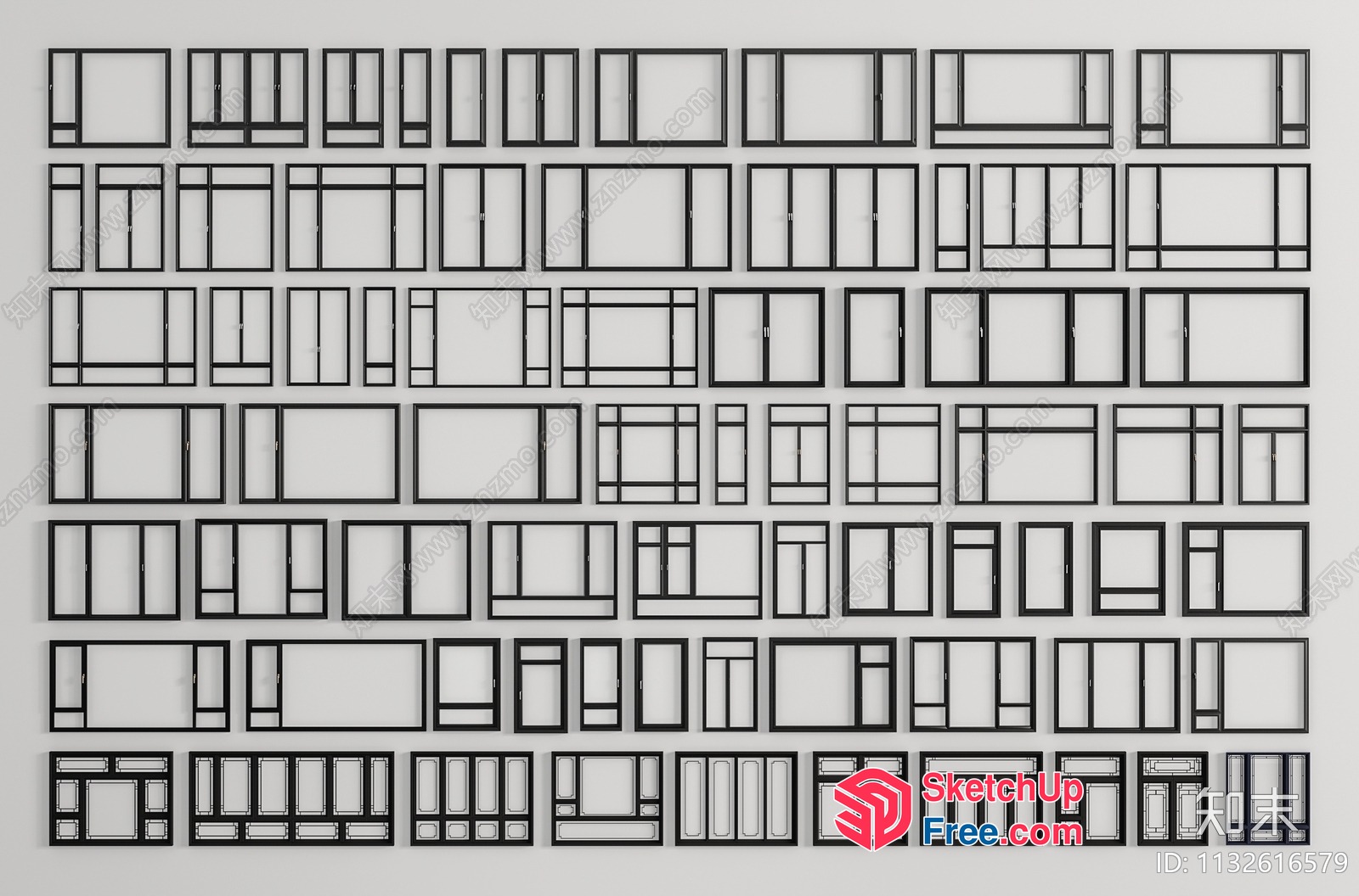 Windows And Door Frames Collection 3D SketchUp File
