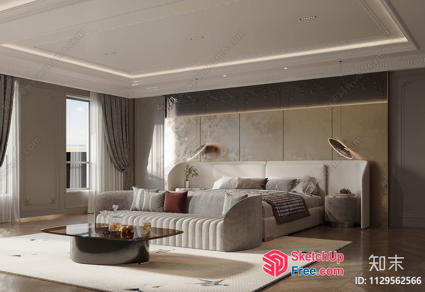 Luxurious Modern Interior With Sleek Furniture And Neutral Colors 3D SketchUp File