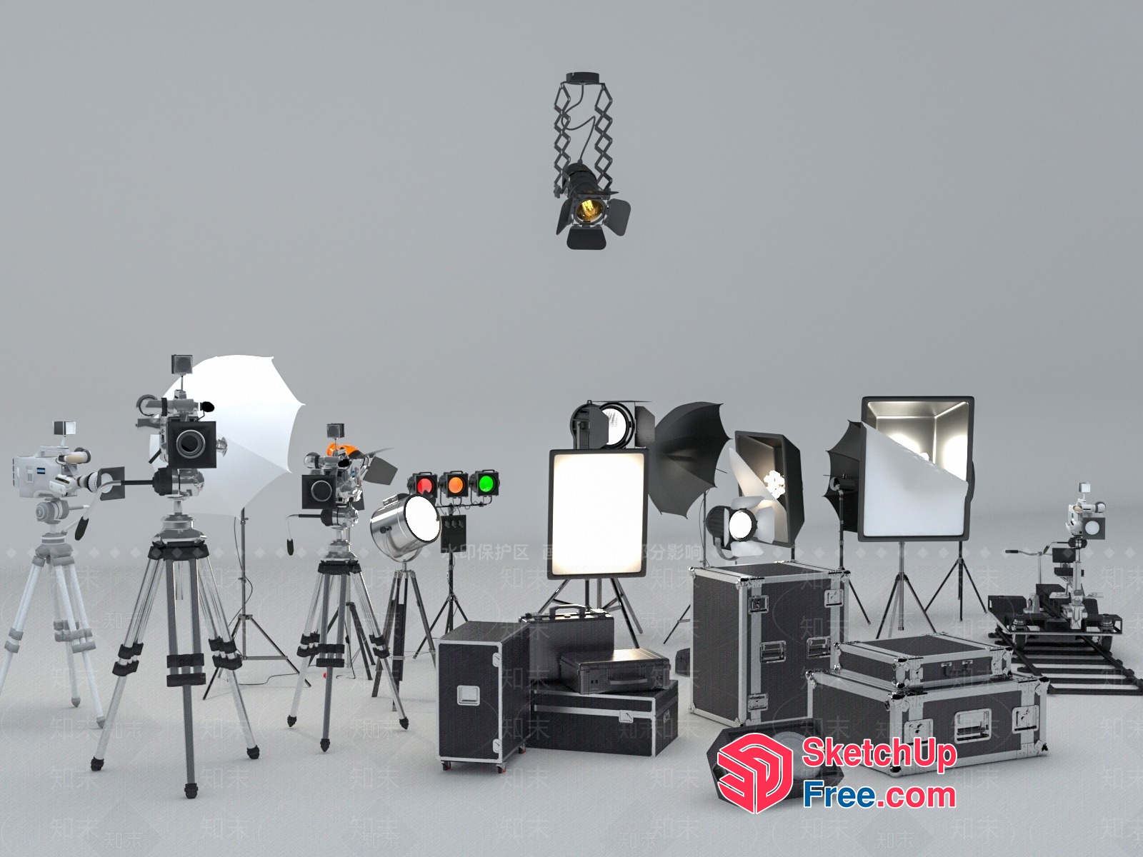 Studio Lighting Equipment 3D SketchUp File