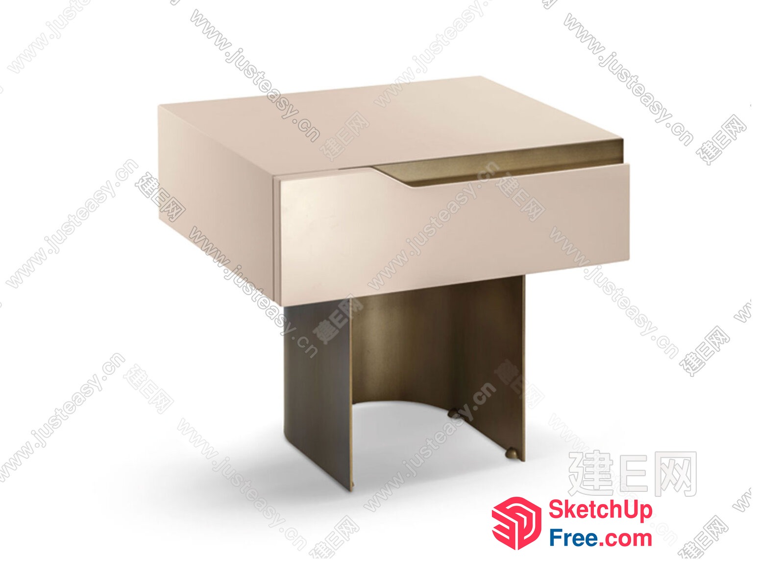 Modern Side Table With Drawer 3D SketchUp File