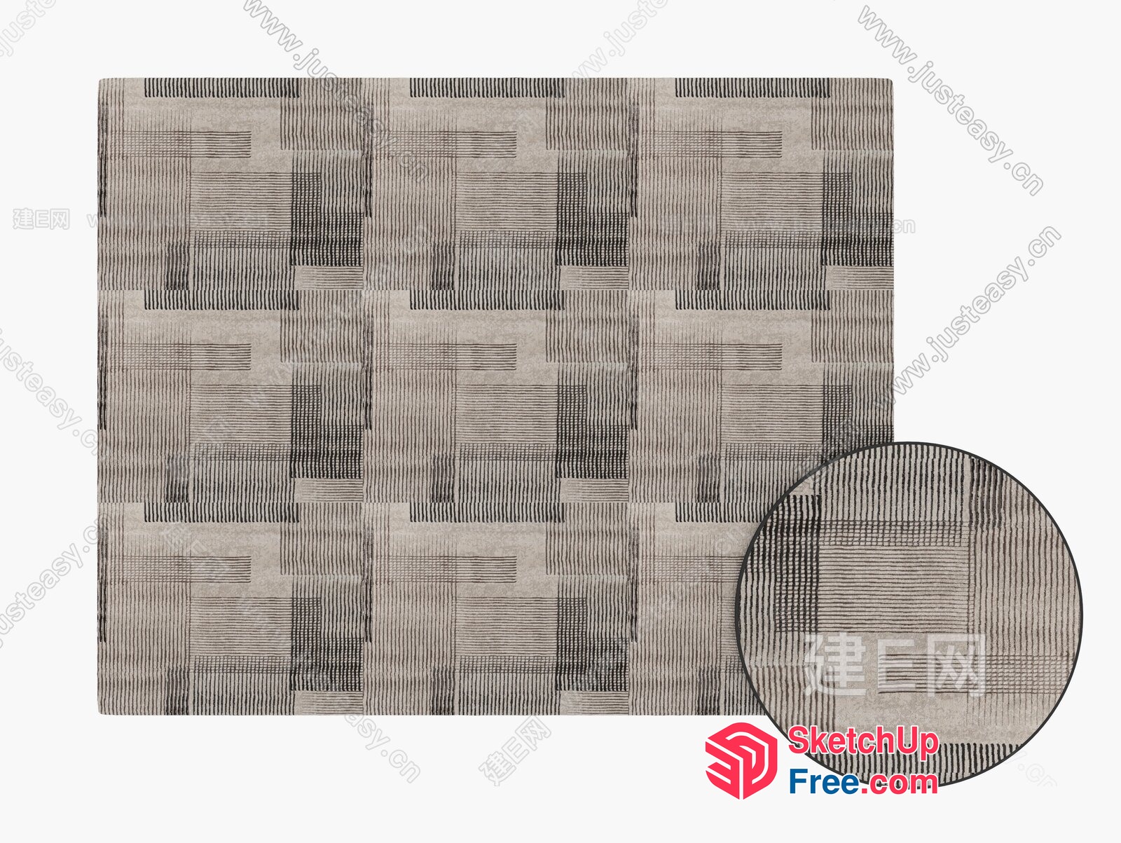 Rectangular And Circular Patterned Textured Surface 3D SketchUp File