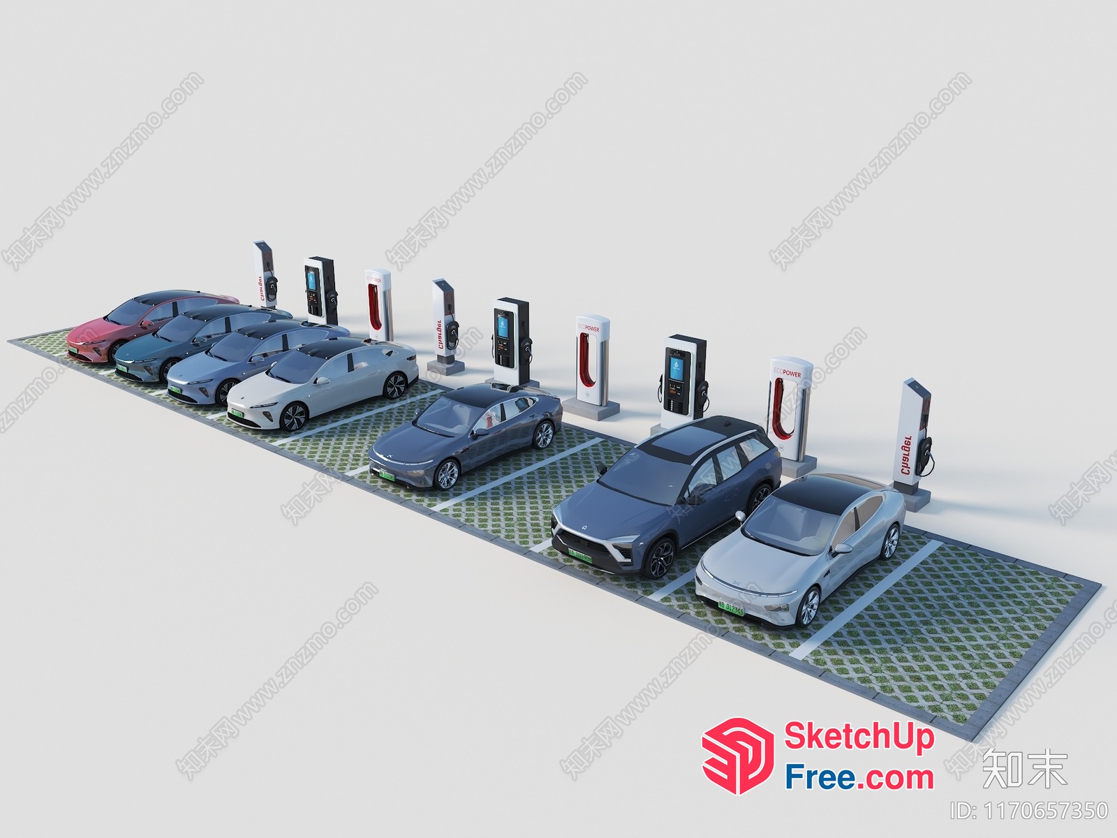Electric Vehicle Charging Station 3D SketchUp File