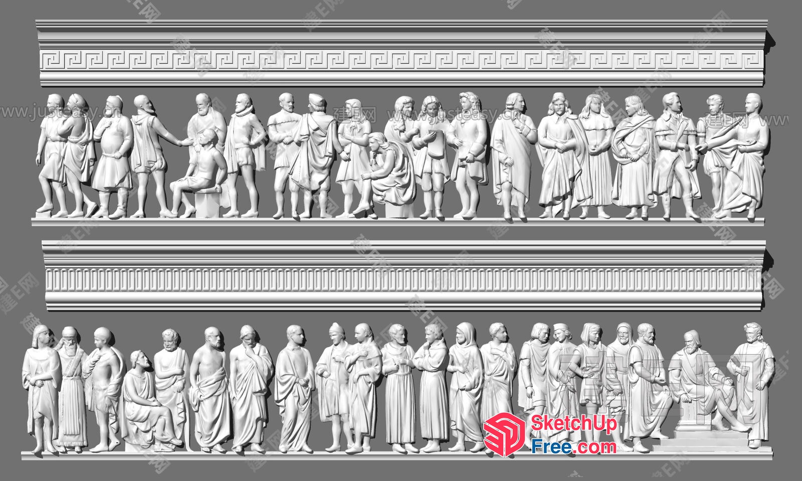 Ancient Greek Style Decorative Moulding 3D SketchUp File