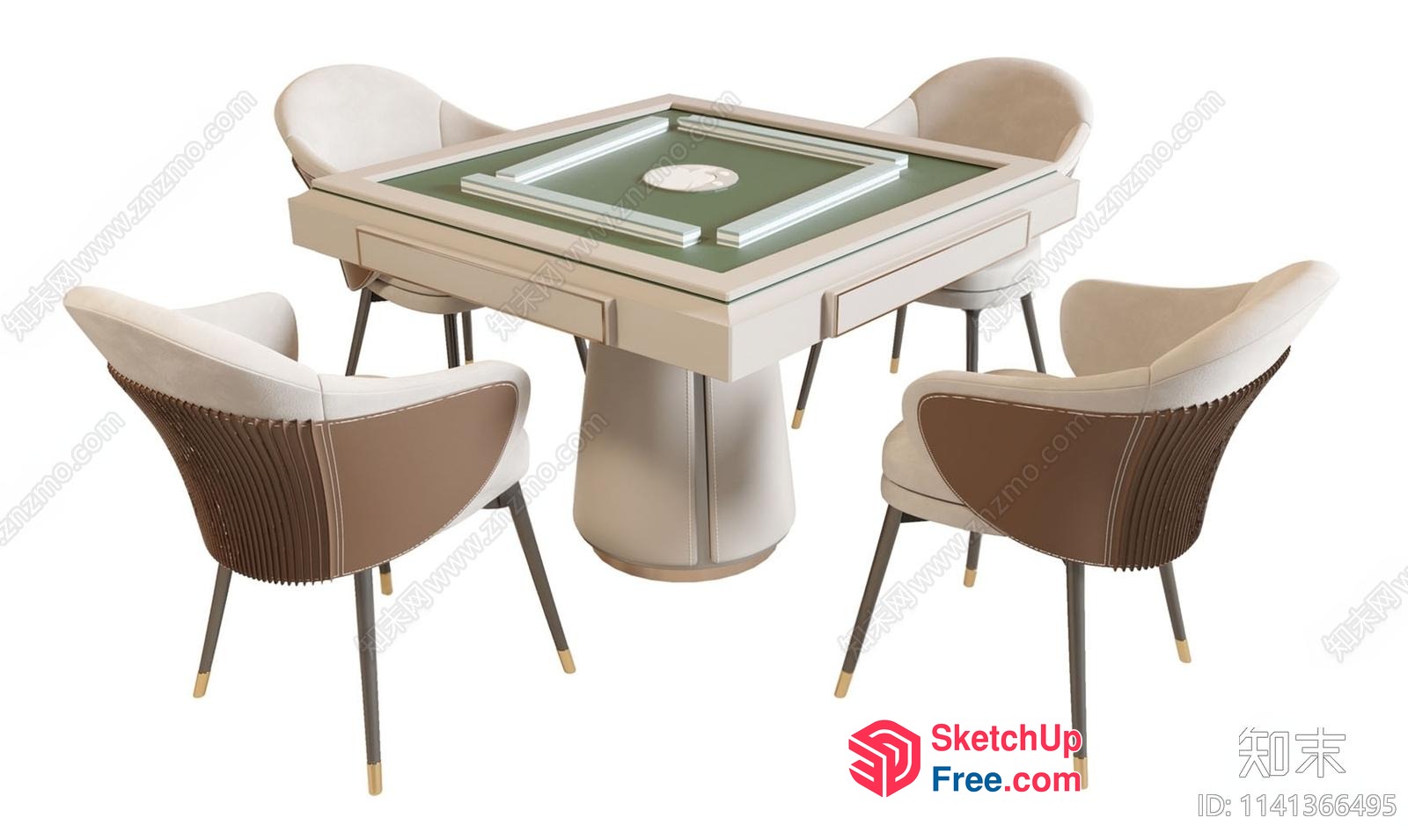Modern Table And Chair Set 3D SketchUp File
