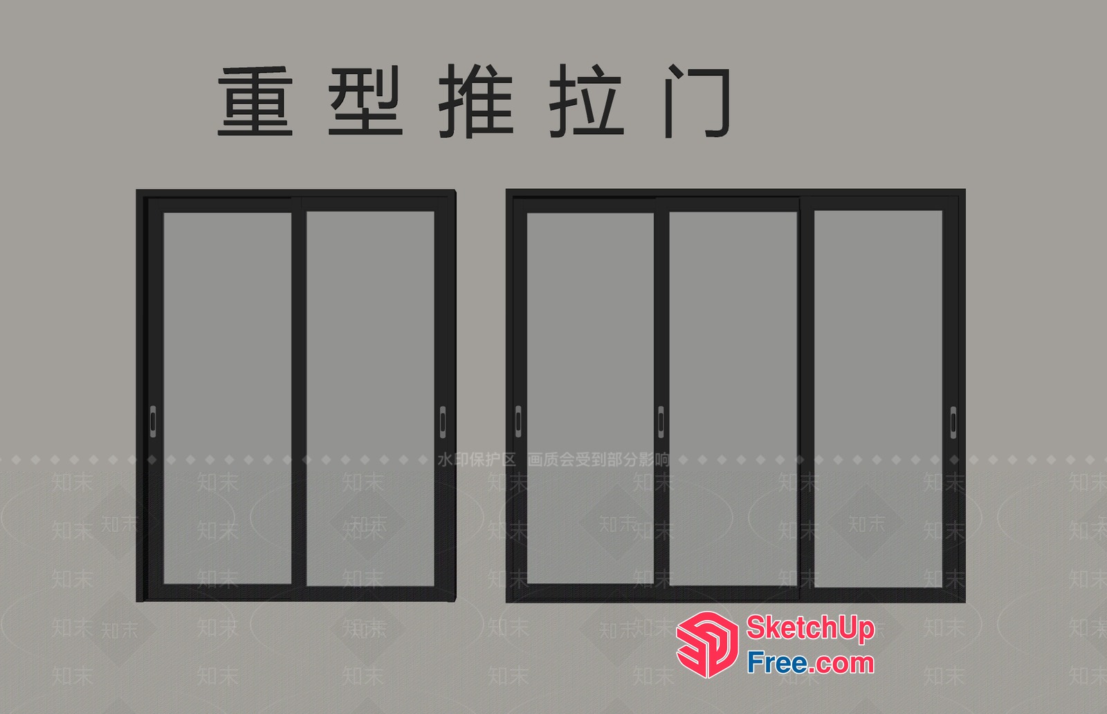 Modern Black Window Frame Design 3D SketchUp File