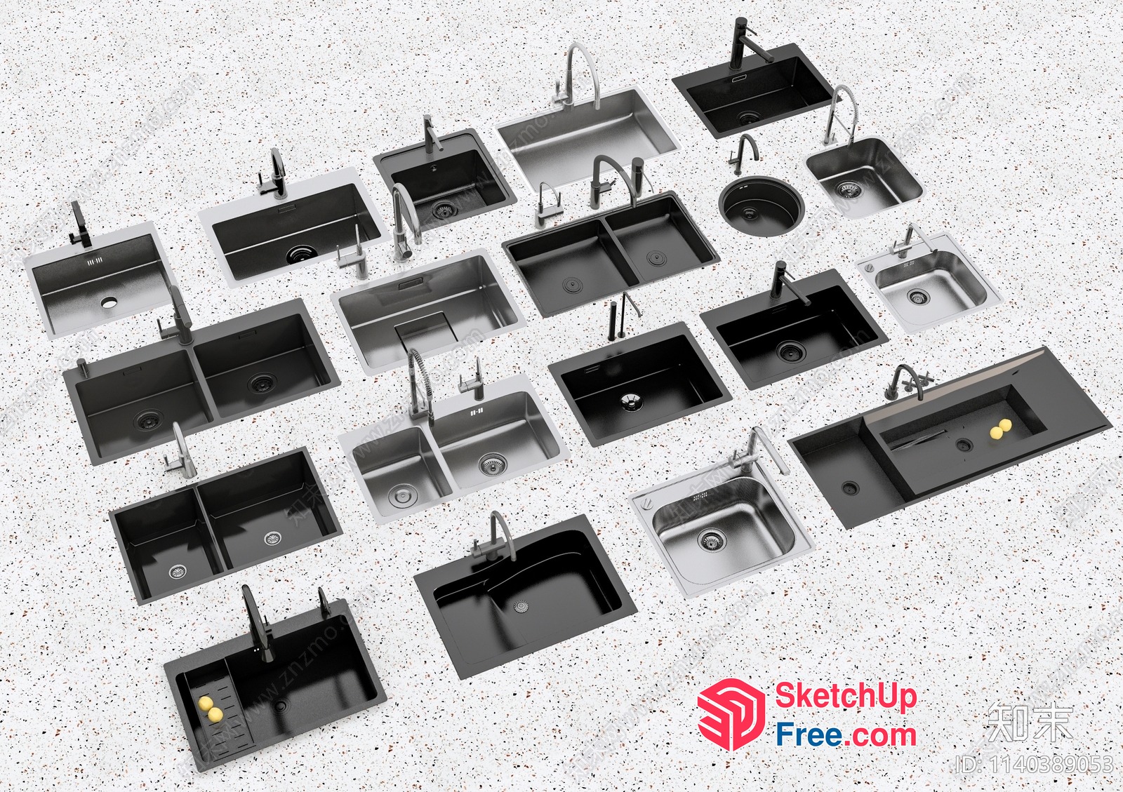 Collection Of Various Kitchen Sinks 3D SketchUp File