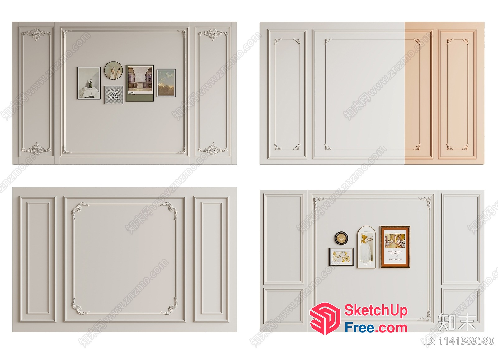 Classic Moulding Wall Decor 3D SketchUp File