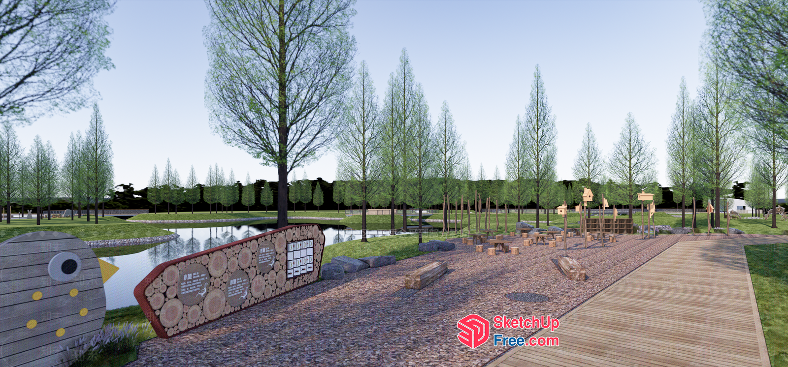 Serene Woodland Retreat 3D SketchUp File
