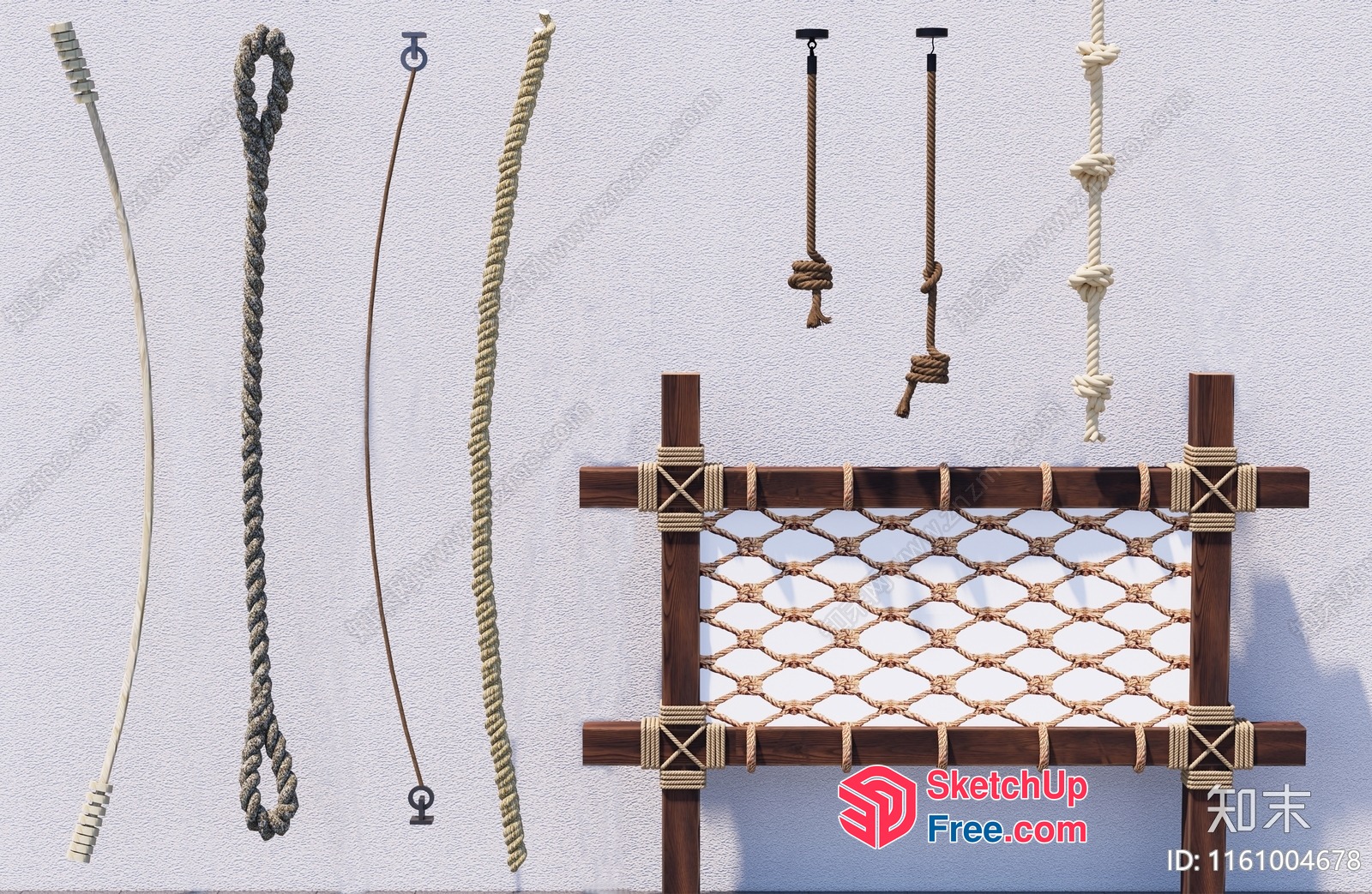 Rope And Net Decorative Elements 3D SketchUp File