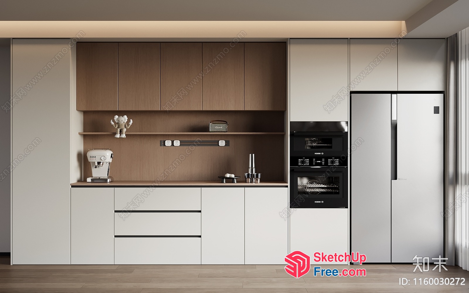 Modern Minimalist Kitchen Interior With Sleek Appliances 3D SketchUp File