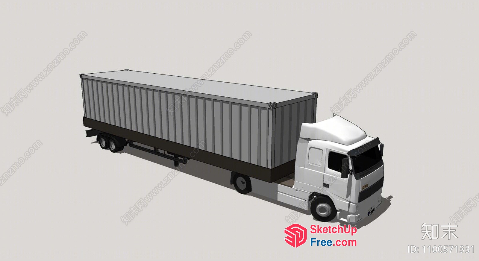 Truck And Trailer 3D SketchUp File
